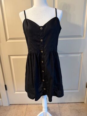 Reformation Black Linen Blend Garment